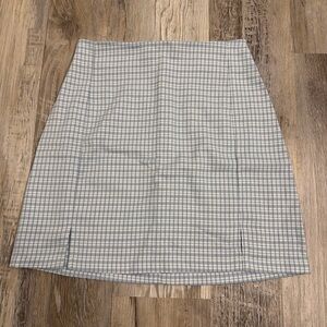Brandy Melville plaid mini skirt blue and white fits size xs-s